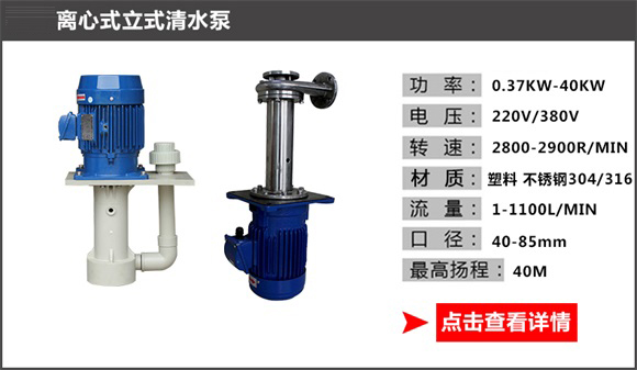 离心式立式清水泵