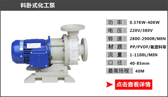 塑料卧式化工泵