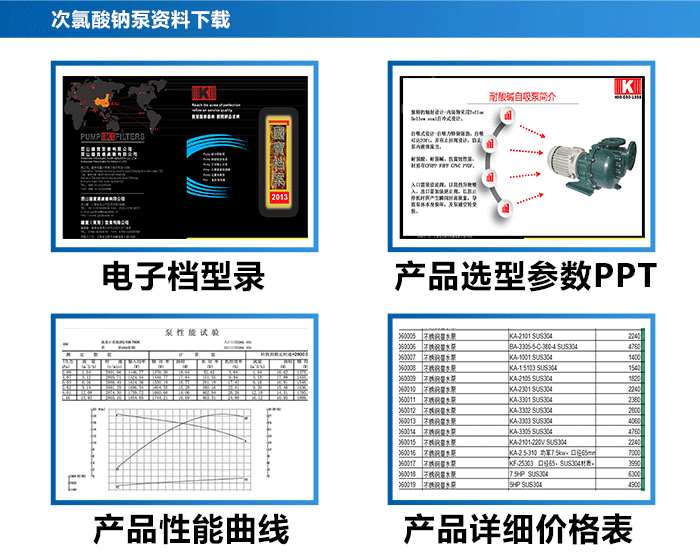 次氯酸钠加药计量卸料输送泵参数选型表格