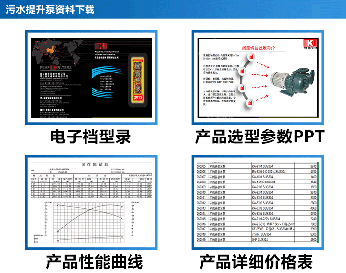 污水提升泵选型资料